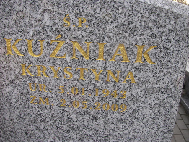 Krystyna Kuźniak 1943 Ogrodzieniec - Grobonet - Wyszukiwarka osób pochowanych